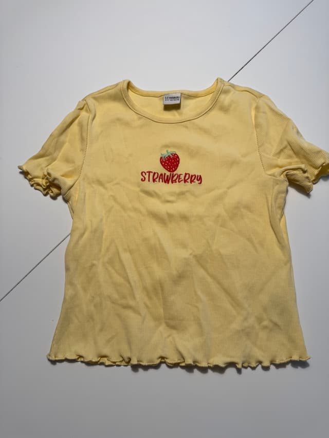 T-shirt Børn Gul Jordbær